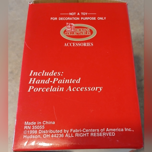 Dickens Collectables Hand Painted Porcelain Accessory - Picture 3 of 9